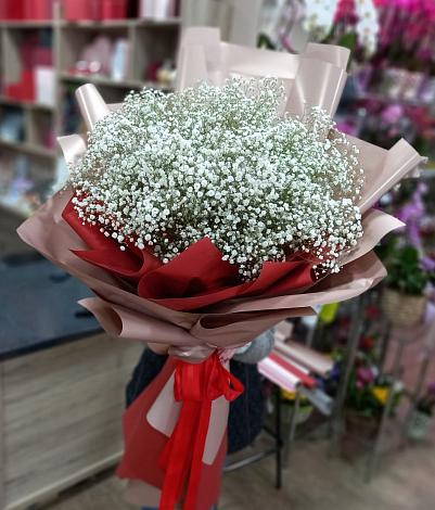 Букет цветов из: Гипсофила в Локомотивный