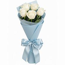 Букет 5 Белых роз Проуд #REPLACE_PRED# Локомотивный