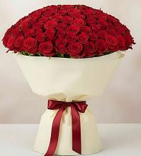 Букет 101 Красная роза Милано в Локомотивный