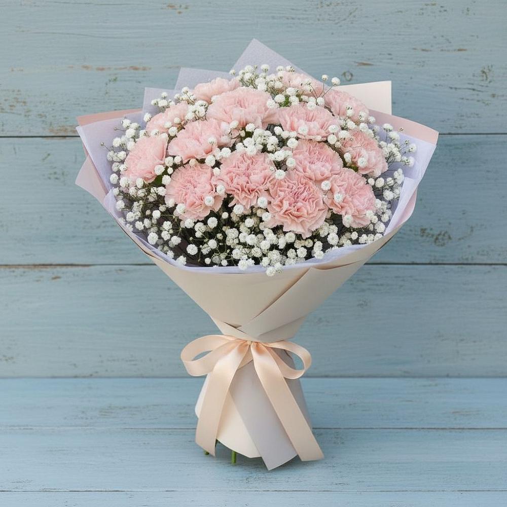 Букет цветов из: Гвоздики в Локомотивный