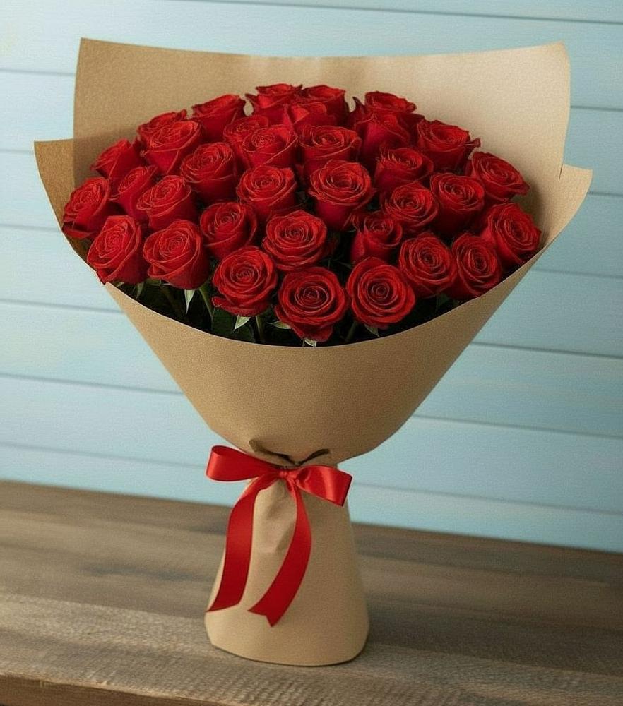 Букет Красные розы Милано в Локомотивный