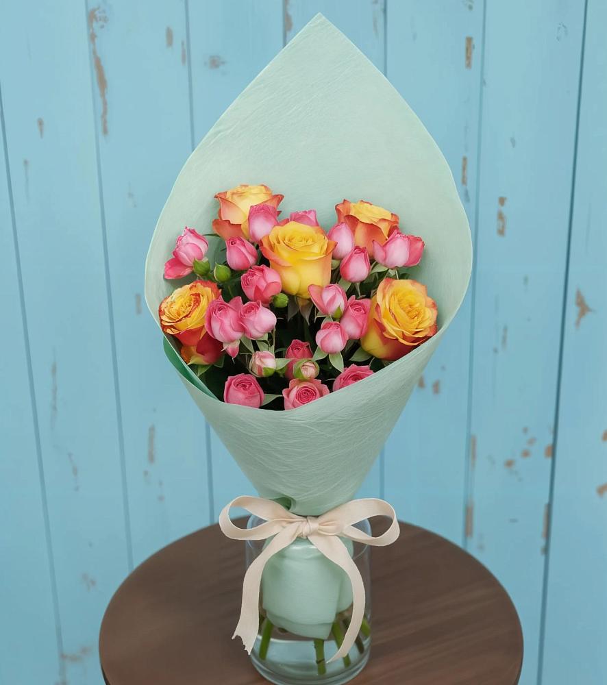 Букет цветов из: Розы в Локомотивный