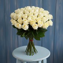 Букет 51 Белая роза Эдлесс Лав #REPLACE_PRED# Локомотивный