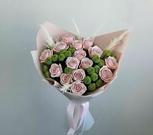 Букет цветов из:  Розы и Хризантемы #REPLACE_PRED# Локомотивный