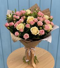Букет цветов из:  Розы в Локомотивный
