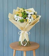 Букет цветов из:  Хризантемы и Розы #REPLACE_PRED# Локомотивный