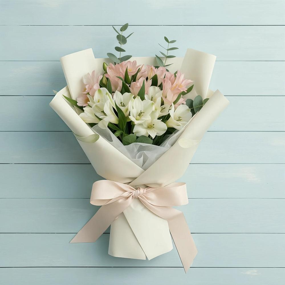 Букет цветов из: Альстромерии в Локомотивный