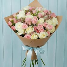 Букет цветов из:  Розы в Локомотивный